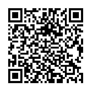在长条餐桌的前面是一张上面摆放着一个三层蛋糕的小圆桌二维码生成