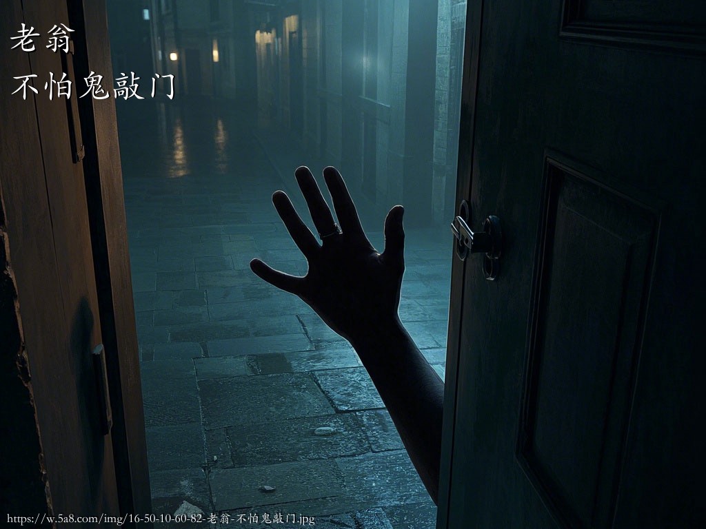 老翁不怕鬼敲门搞笑图片