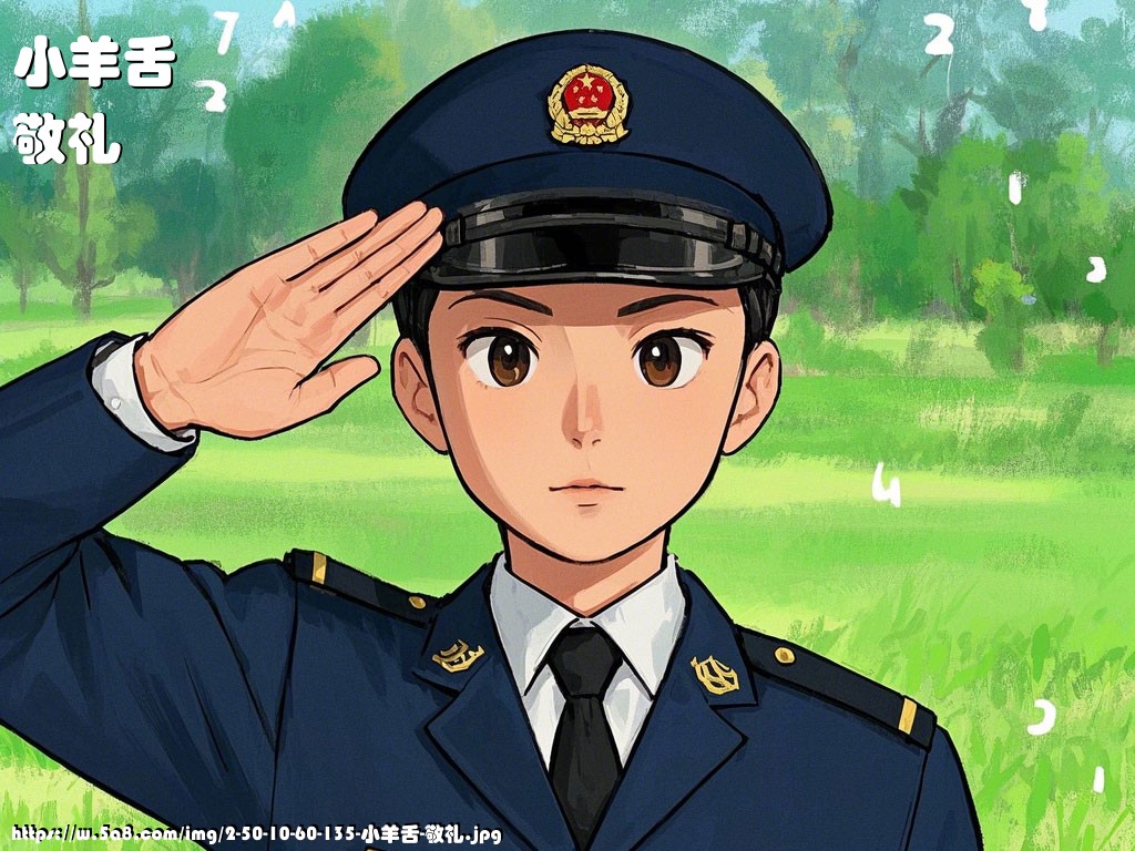 小羊舌敬礼搞笑图片